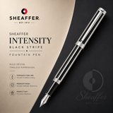 Sheaffer Intensity Black Stripe Fountain Pen – Medium Nib