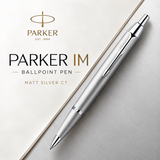 Parker IM Ballpoint Pen – Matt Silver CT
