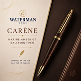 Waterman Carène Ballpoint Pen – Marine Amber with Gold Trim