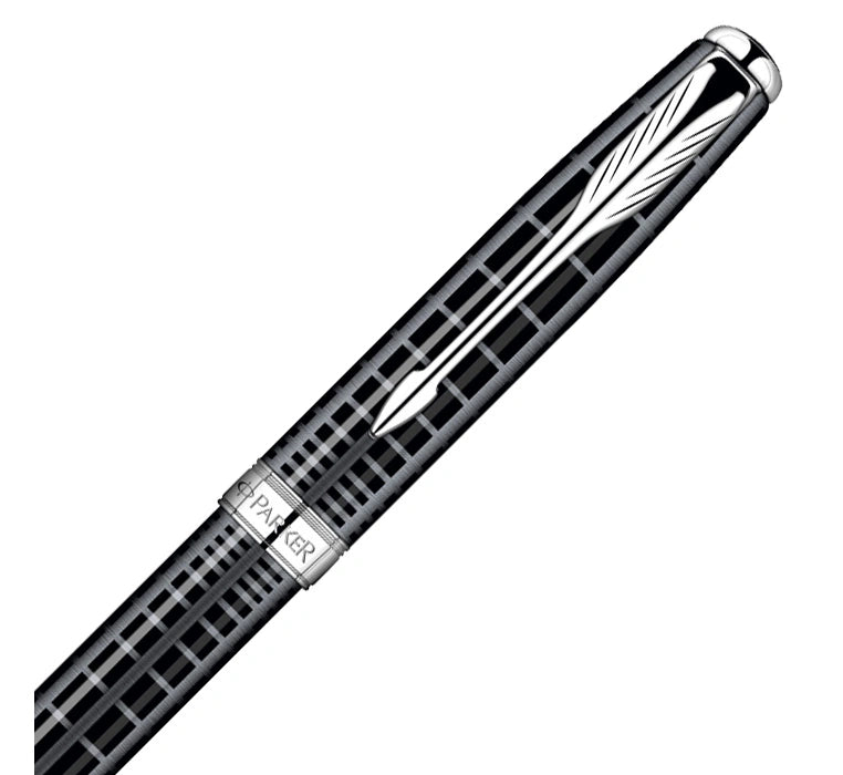 Parker Sonnet Dark Grey Lacquer CT Ballpoint Pen – Chrome Trim Luxury Pen