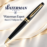 Waterman Expert Black GT Ballpoint Pen – Premium Writing Instrument