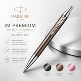 Parker IM Premium Metallic Ballpoint Pen – Luxury Metal Finish