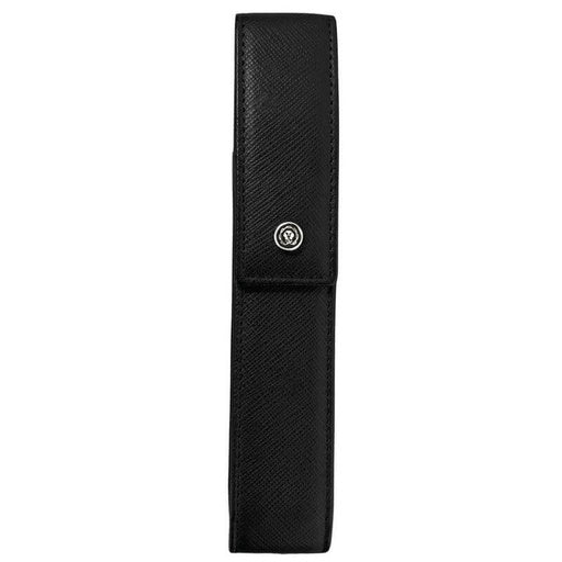 CROSS 2-Piece Gift Set – Leather Single Pen Case with Flap & Saffiano Leather 8CC Slim Bifold Wallet – Black