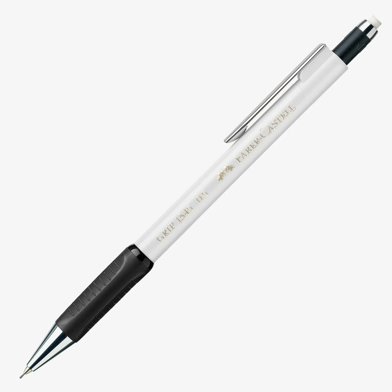 Faber-Castell Grip 1345 Mechanical Pencil – White, 0.5 mm