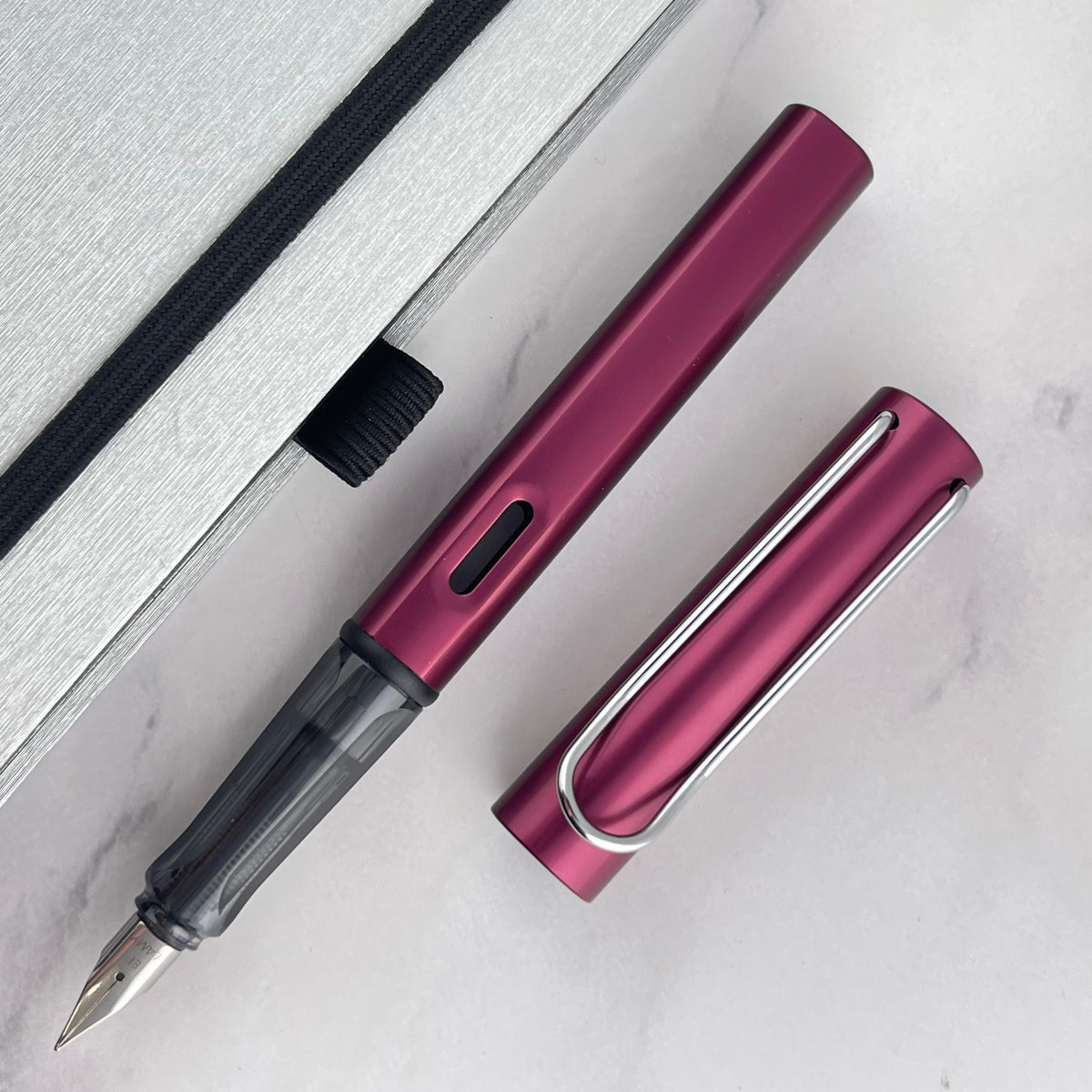 Lamy AL-star Black Purple Fountain Pen – Medium Nib