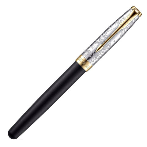 Parker Sonnet SE18 Matte Black GT Rollerball Pen