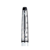 Waterman Expert Deluxe Fountain Pen – White with Chrome Trim (18K Gold Nib)