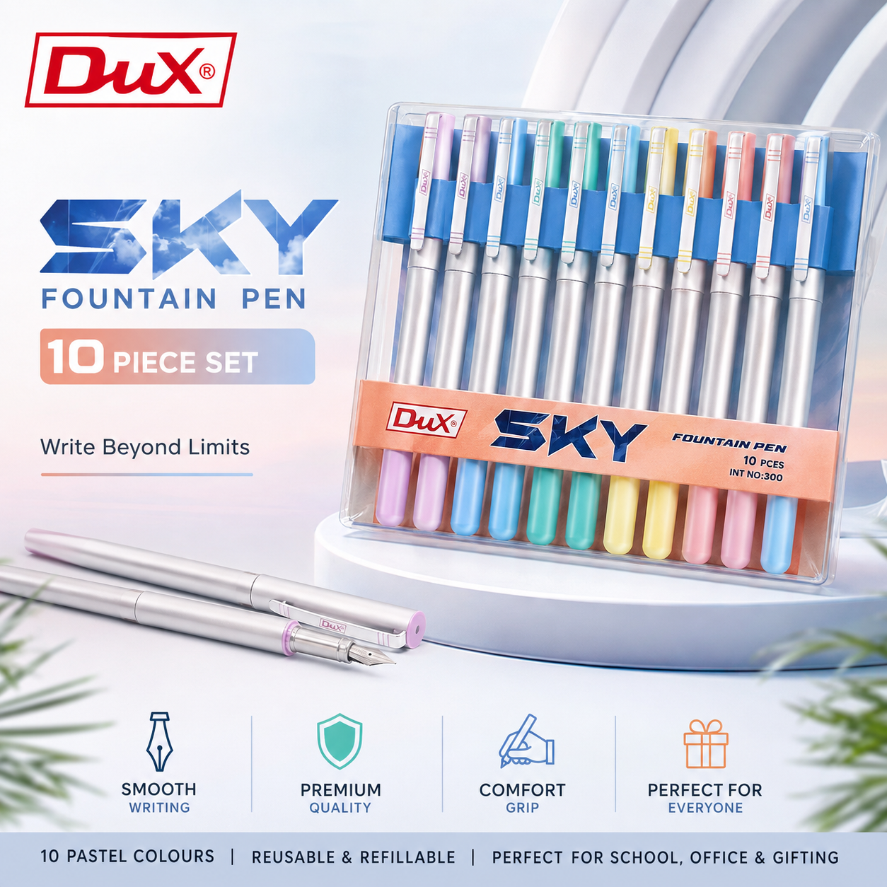 Dux Sky Fountain Pen – Pack of 12