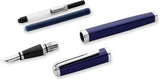 Waterman Exception Slim Blue Fountain Pen | Silver Trim | New | Minor Cosmetic Scratch
