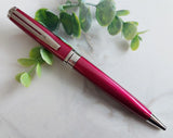 Waterman Exception Slim Ballpoint Pen – Raspberry & Silver Trim | Refurbished