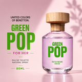 United Colors of Benetton Green Pop for Her Eau de Toilette – 80ml