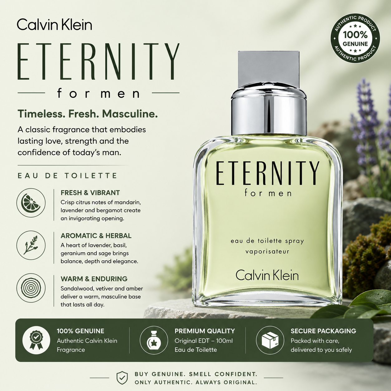 Calvin Klein Eternity for Men EDT 100ml
