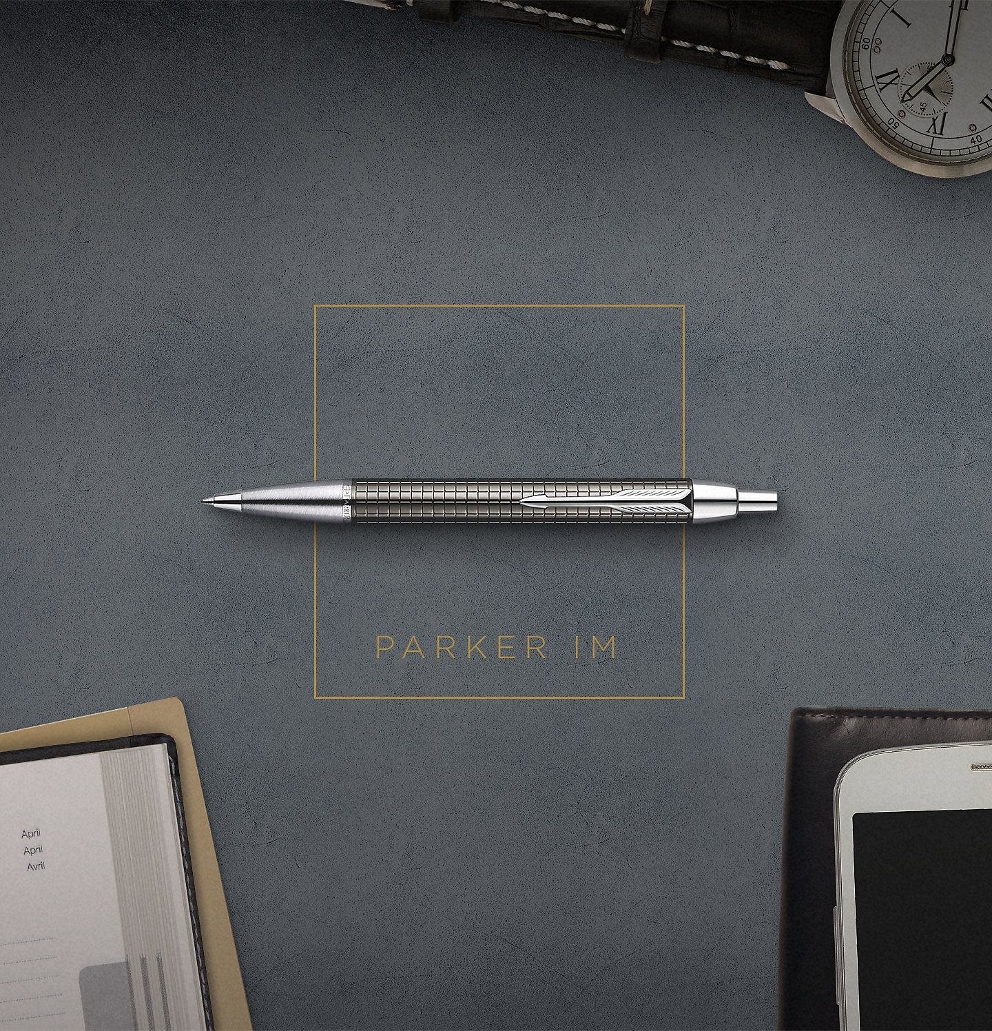 Parker Premium Series Ballpoint Pen – Dark Espresso Chiseled CT