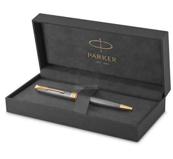 Parker Sonnet Ciselé Sterling Silver GT Slim Ballpoint Pen
