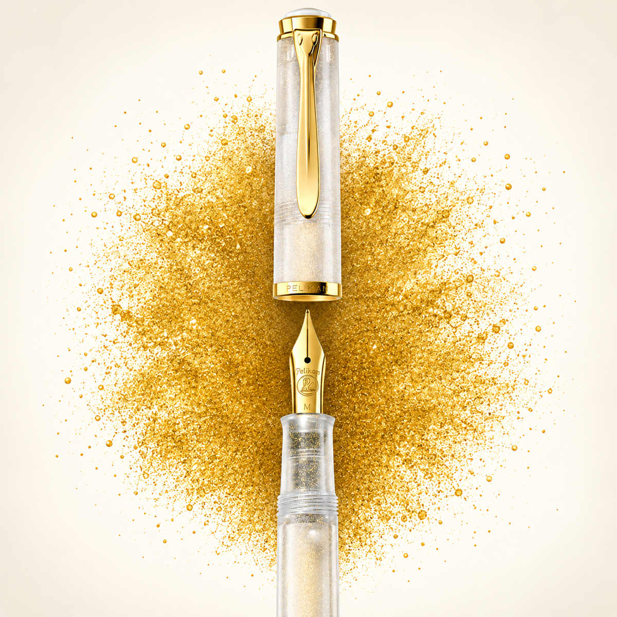 Pelikan Classic M200 Fountain Pen | Golden Beryl | 24K Gold-Plated Nib