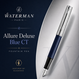 Waterman Allure Deluxe Blue CT Fountain Pen – Fine Nib (F)