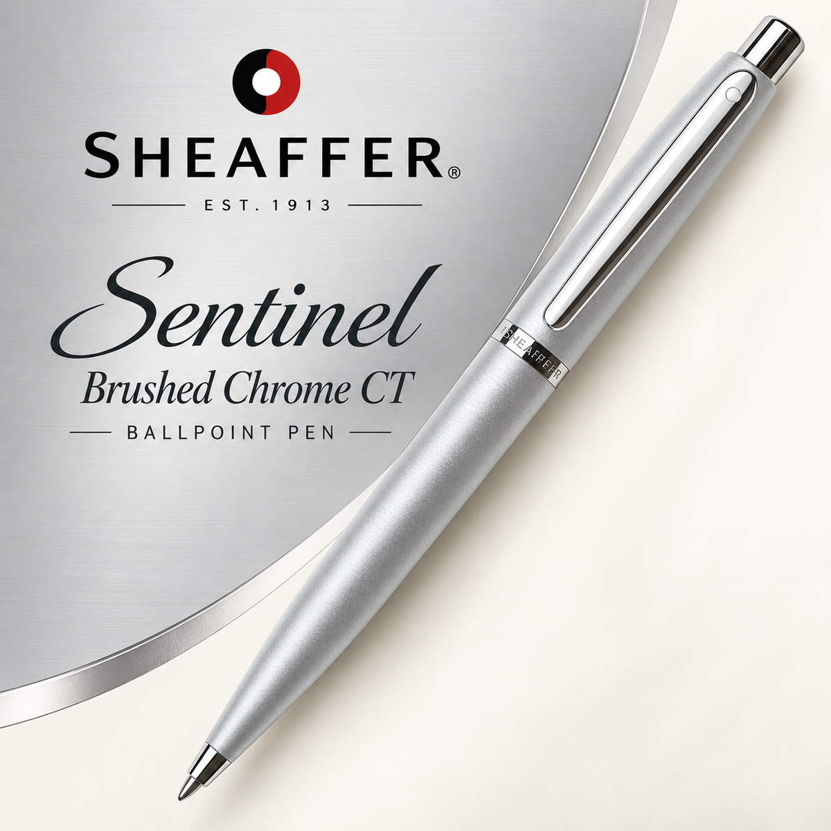 Sheaffer Sentinel Brushed Chrome CT Ballpoint Pen