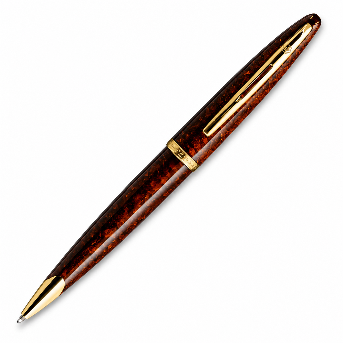 Waterman Carène Ballpoint Pen – Marine Amber with Gold Trim
