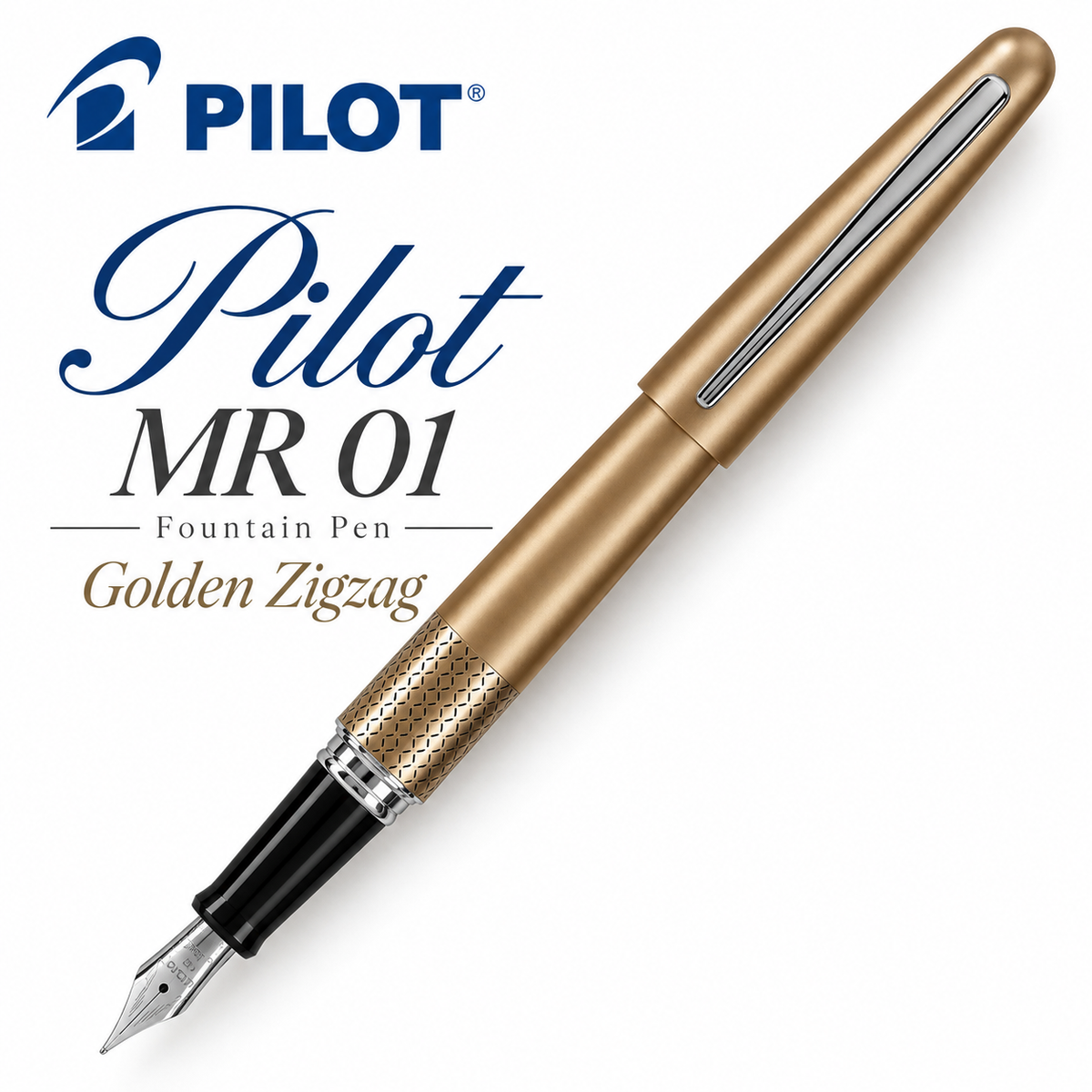 Pilot MR 01 Fountain Pen – Golden Zigzag