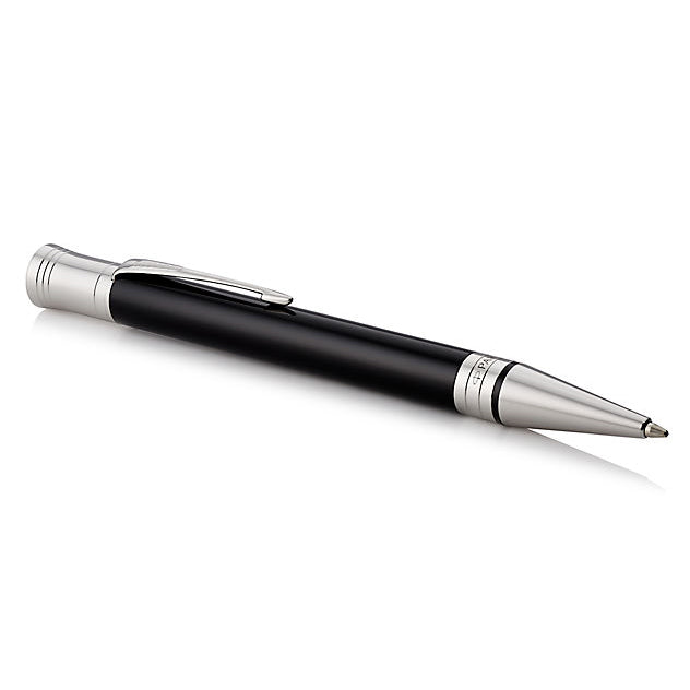 Parker Duofold Classic Black Ballpoint Pen – Palladium Trim