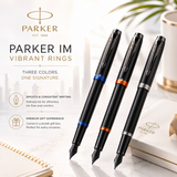 Parker IM Vibrant Ring Fountain Pen – Blue, Orange & Purple