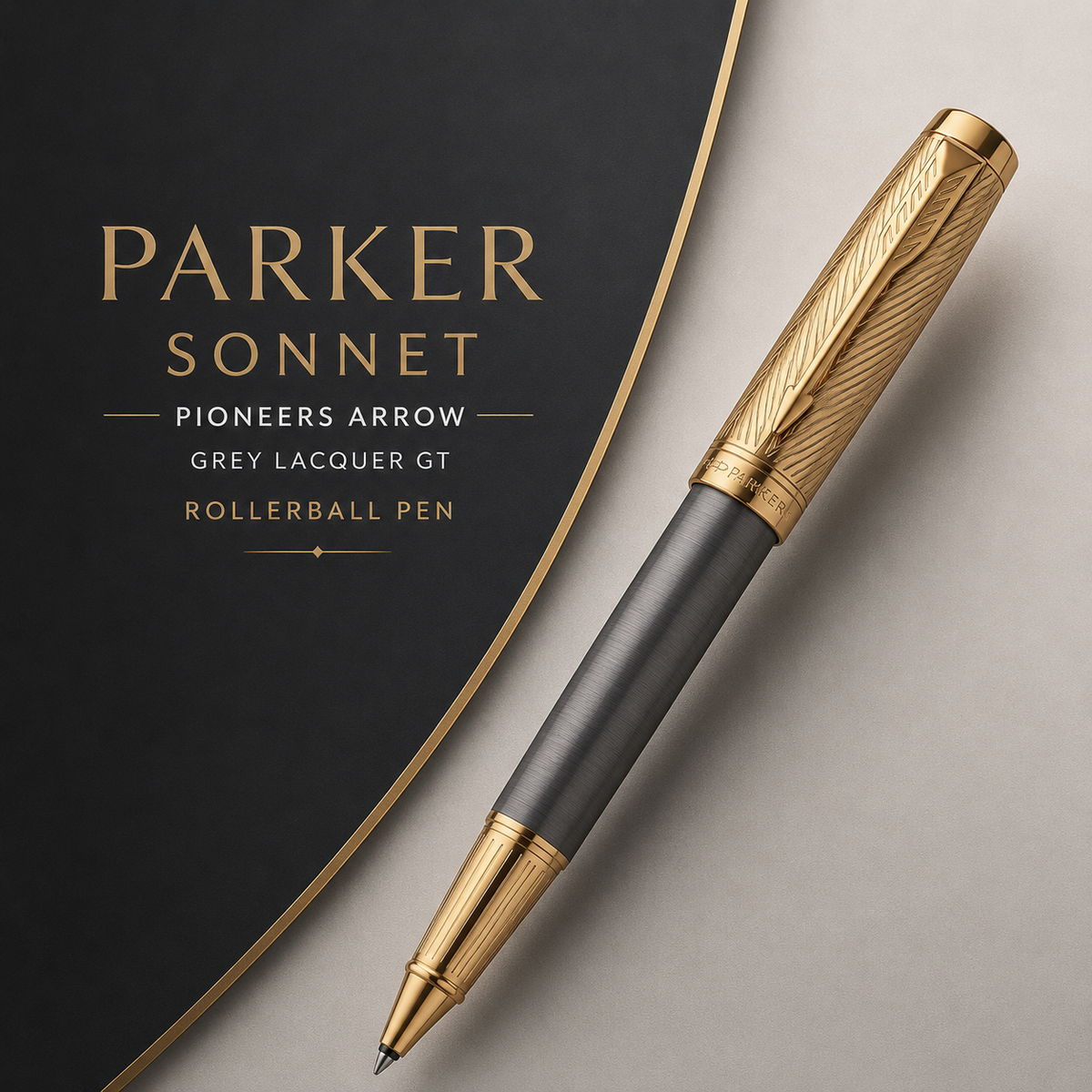 Parker Sonnet Pioneers Arrow Grey Lacquer GT Rollerball Pen