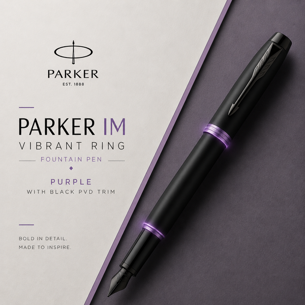 Parker IM Vibrant Ring Fountain Pen – Purple