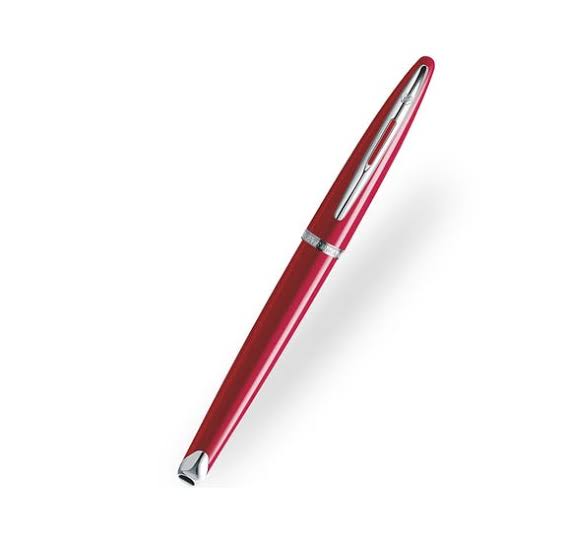 Waterman Carène Rollerball Pen – Glossy Garnet Red with Stainless Steel Trim