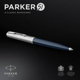 Parker 51 Ballpoint Pen – Midnight Blue with Chrome Trim | Iconic Luxury Pen