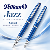 Pelikan Jazz Noble Elegance Giftset – Sapphire Blue (Fountain Pen & Ballpoint)