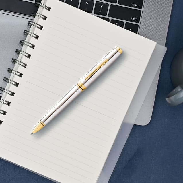 Cross Coventry Chrome & Gold-Tone Ballpoint Pen - Blue