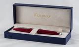 Waterman Carène Fountain Pen – Glossy Garnet Red with Stainless Steel Trim (Medium Nib)