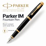 Parker IM Black Lacquer with Gold Trim Fountain Pen
