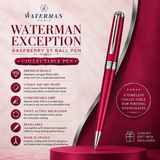 Waterman Exception Slim Ballpoint Pen – Raspberry & Silver Trim | Refurbished