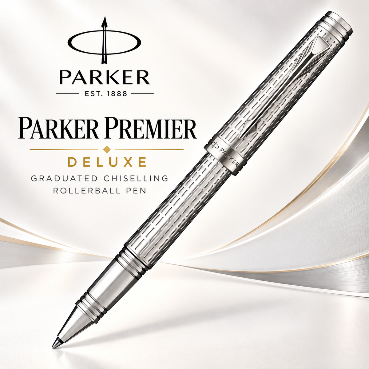 Parker Premier Deluxe Graduated Chiselling Rollerball Pen