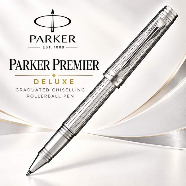 Parker Premier Deluxe Graduated Chiselling Rollerball Pen