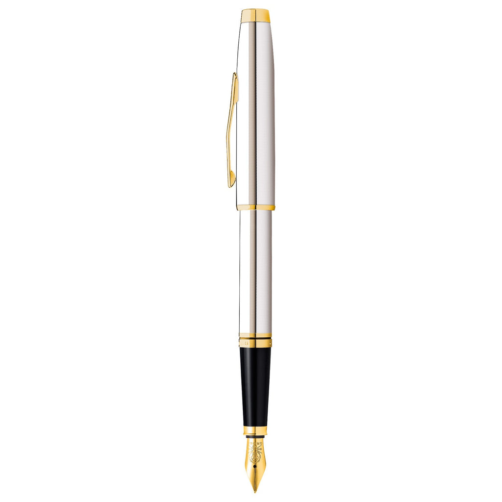 Cross Coventry Polished Chrome Fountain Pen with Gold-Tone Trim – Fine Nib | AT0666-2