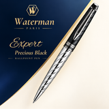 Waterman Expert Precious Black Ballpoint Pen – Premium Writing Instrument