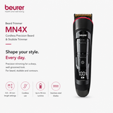 Beurer Beard Trimmer MN4X – Cordless Precision Beard & Stubble Trimmer