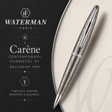 Waterman Carène Ballpoint Pen – Contemporary Gunmetal with Stainless Steel Trim