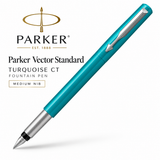 Parker Vector Standard Turquoise CT Fountain Pen – Medium Nib