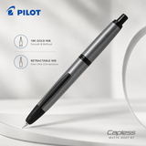 Pilot Capless Vanishing Point Fountain Pen – Matte Grey BT (18K Gold Nib)