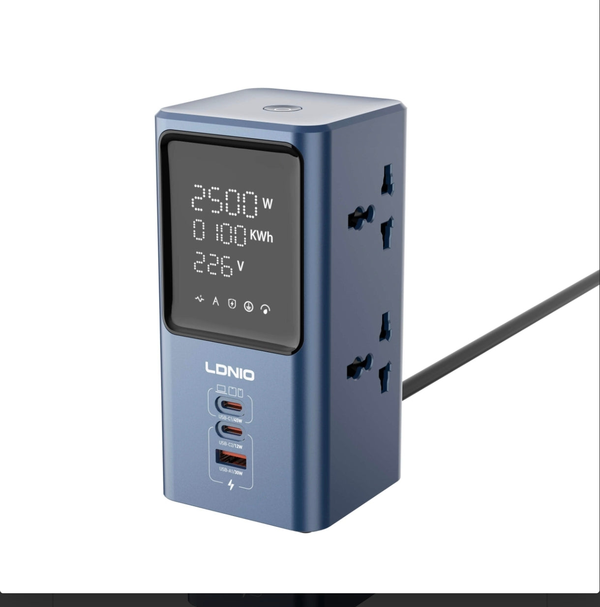 LDNIO 65W GaN Charging Station Multi-Port Fast Charger, USB-C PD Power Hub