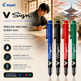 Pilot V Sign Pen – Fibre Tip Sign Pen 0.6mm (4 Colours)