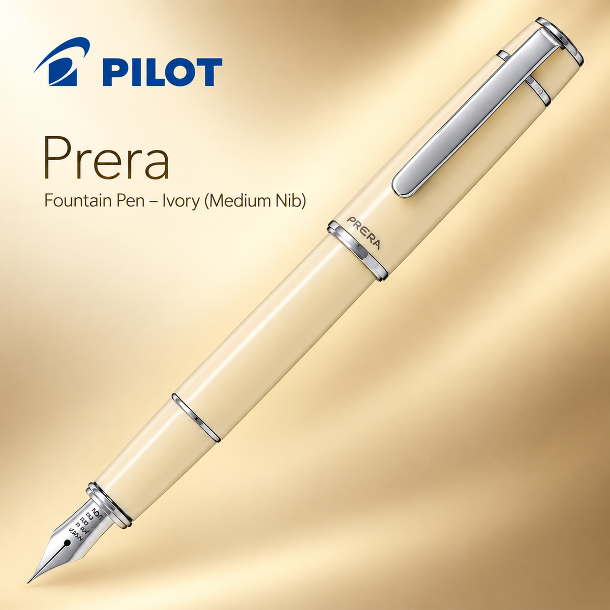 Pilot Prera Fountain Pen – Ivory (Medium Nib)