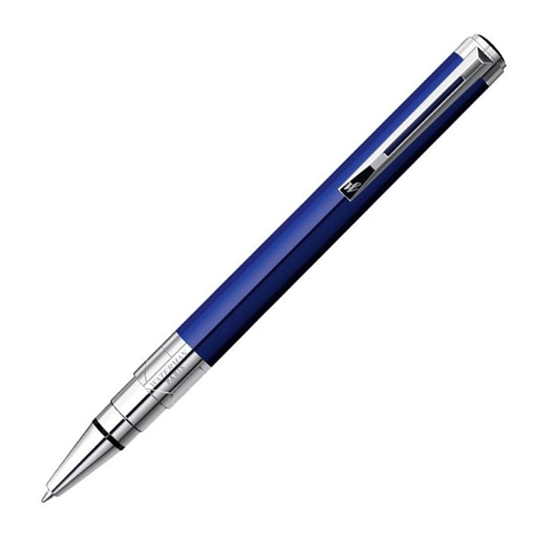 Waterman Perspective Rollerball Pen – Blue with Chrome Trim