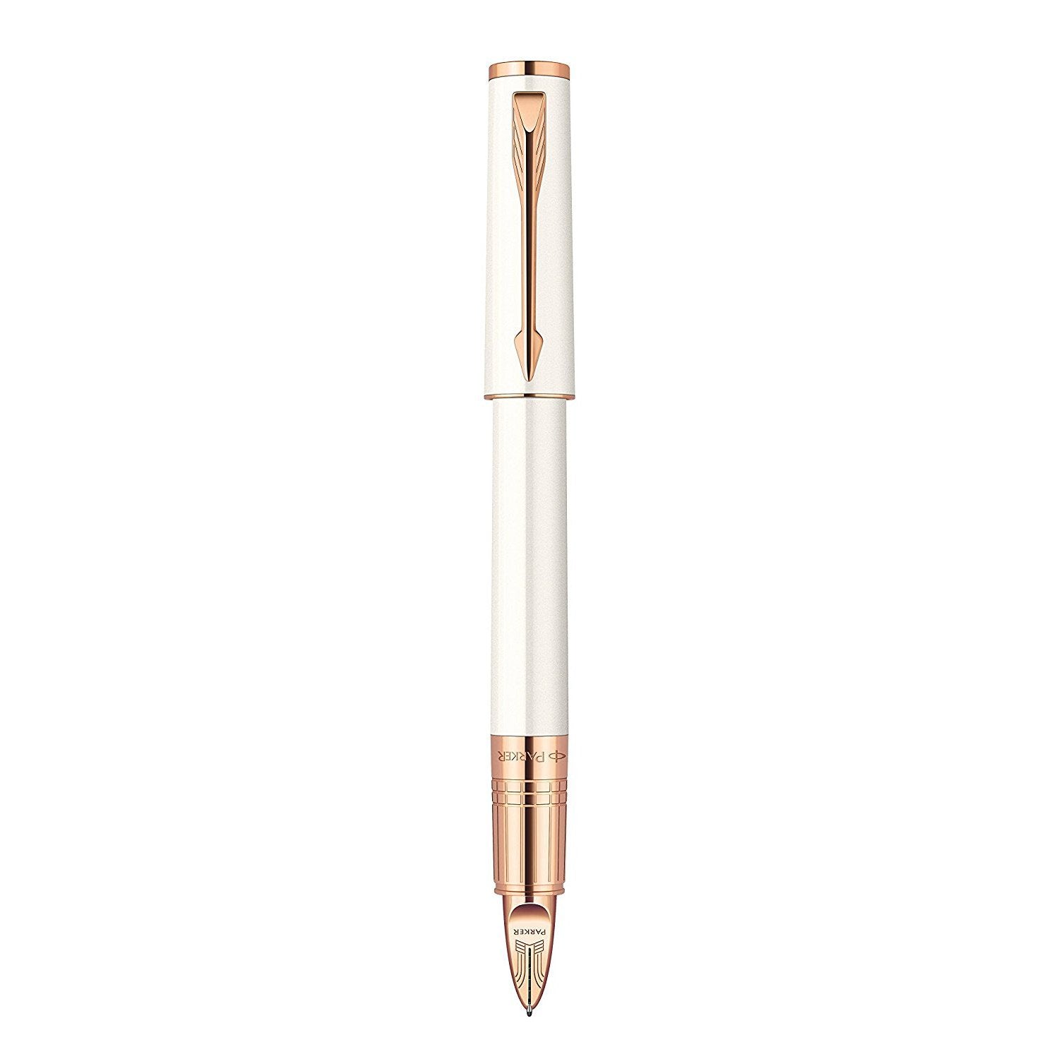 Parker Ingenuity Slim 5th Technology Rollerball Pen | Pearl & Pink Gold Trim, Fine