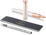 Parker Ingenuity Slim 5th Technology Rollerball Pen | Pearl & Pink Gold Trim, Fine