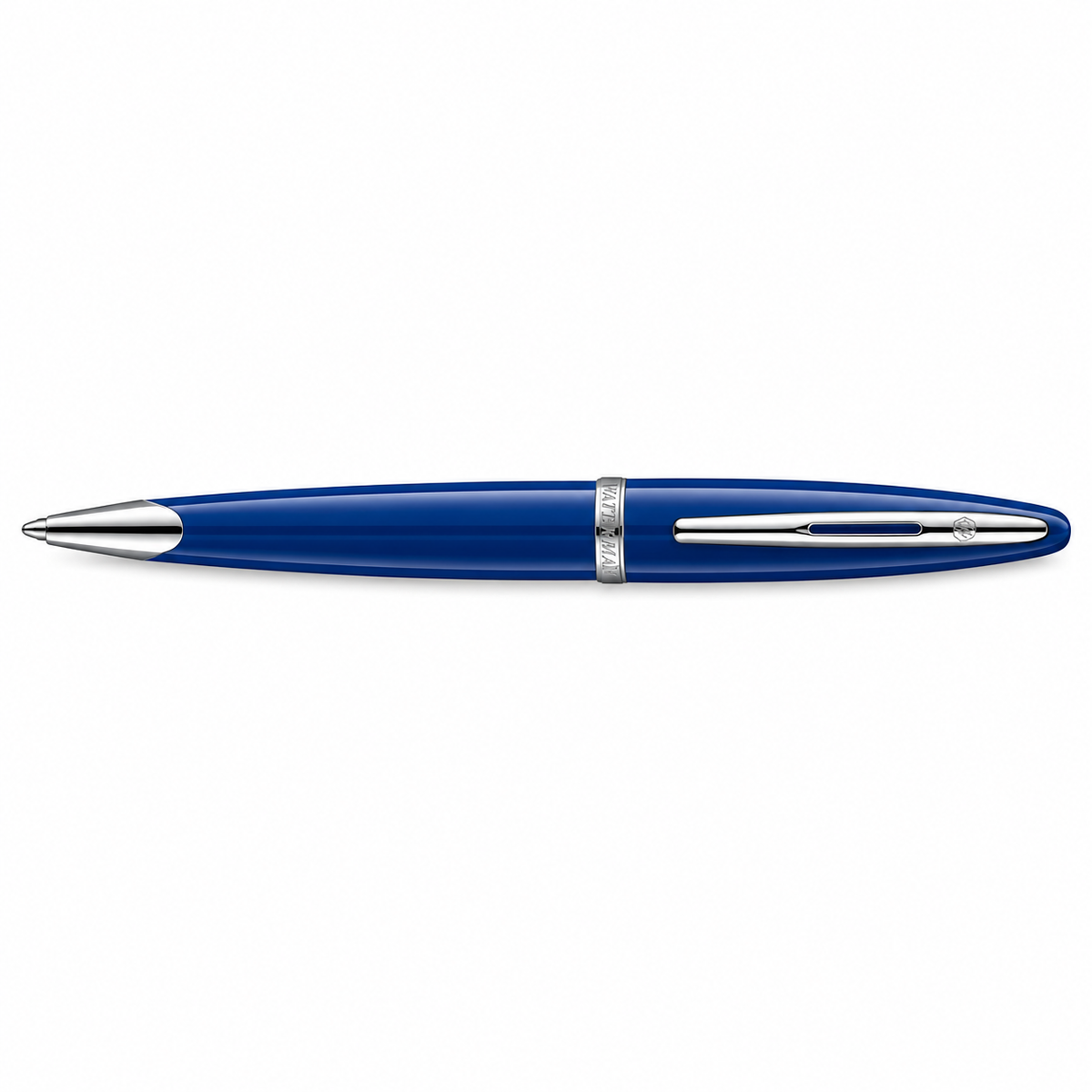 Waterman Carène Ballpoint Pen – Blue with Stainless Steel Trim