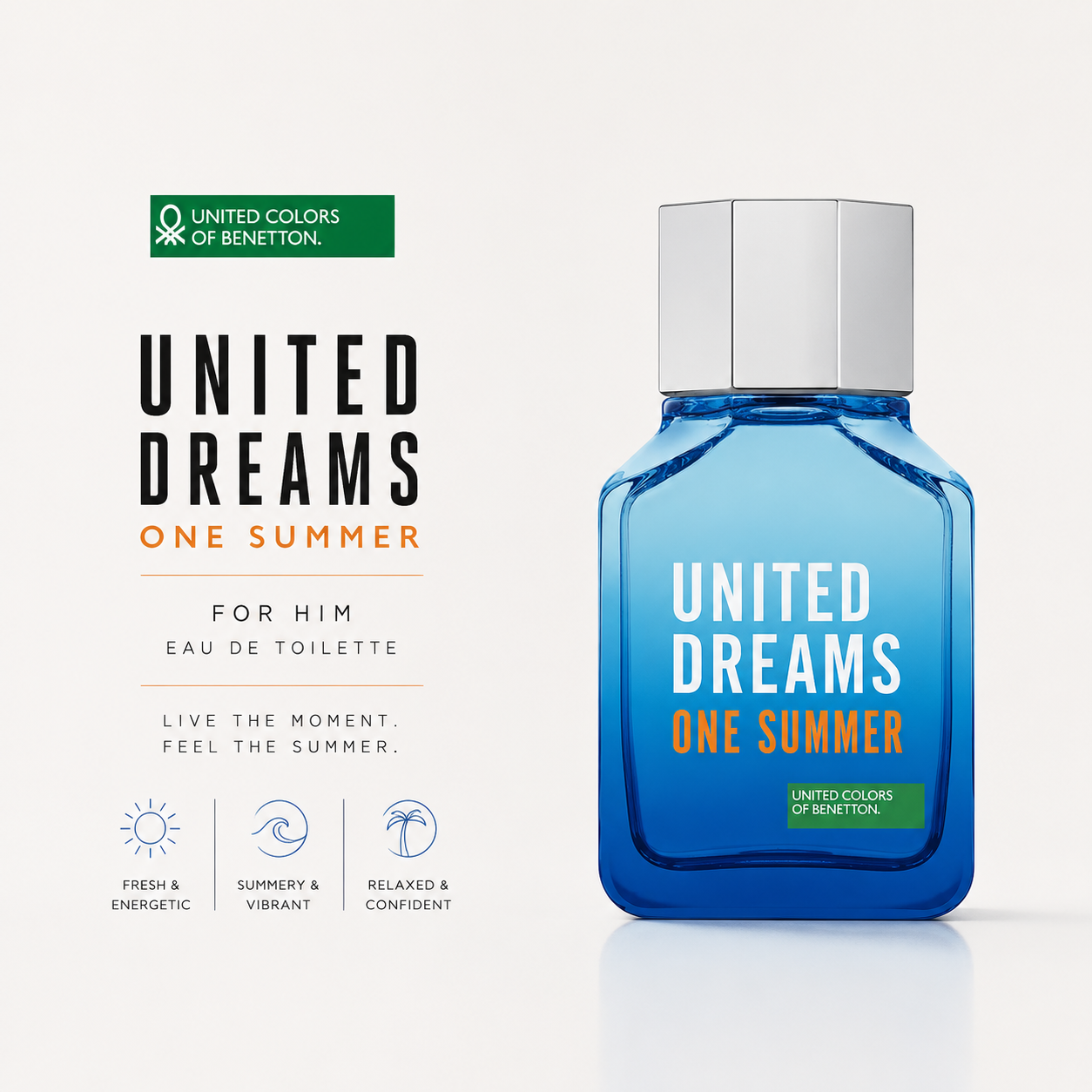 Benetton United Dreams One Summer For Him Edt Perfume For Men 100Ml